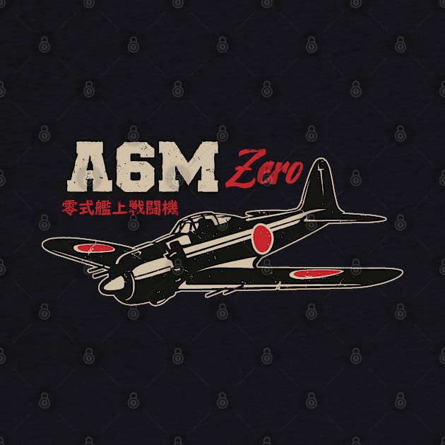 A6M Zero | World War 2 Japanese Plane Vintage by Distant War